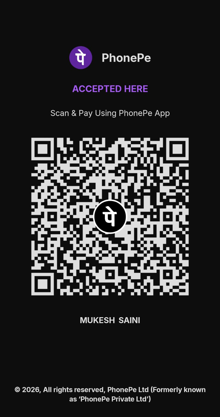 PhonePe QR